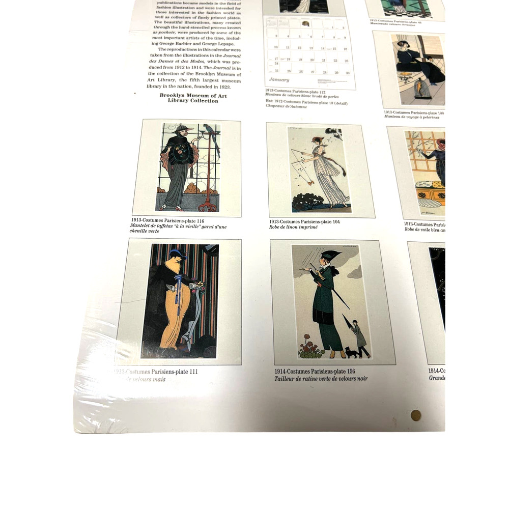 Vintage Paris Fashions 1999 Calendar 1912-1914 Fashion Brooklyn Museum of Art - Picture 6 of 9